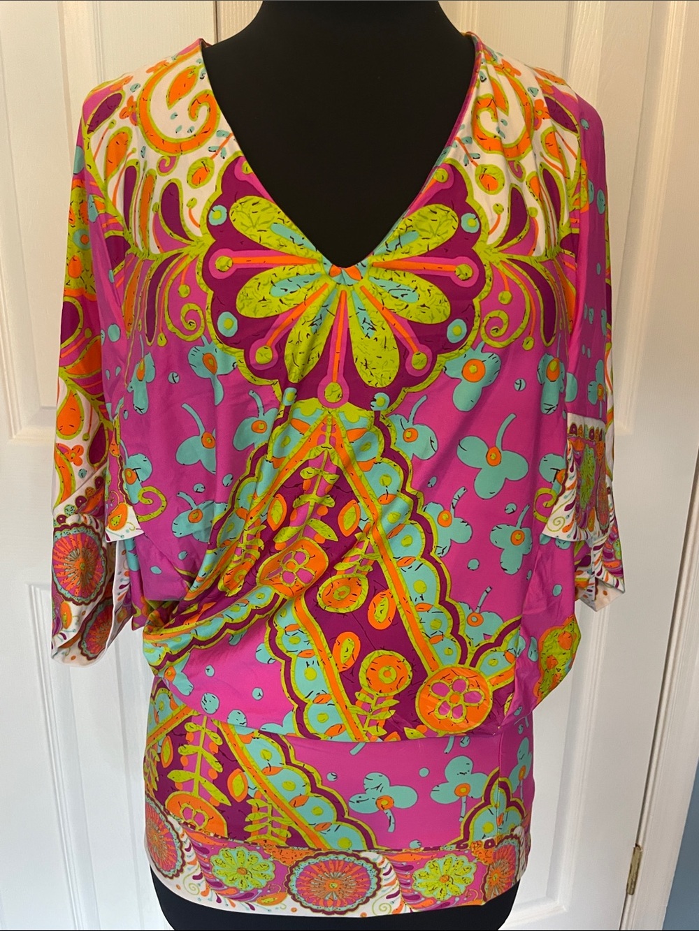Trina Turk Melanie bright Pink Tunic/Cover Up XS